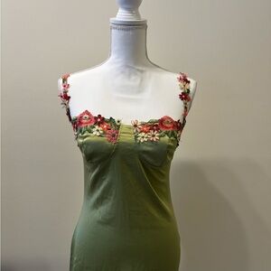 Princess Polly Green Floral Dress